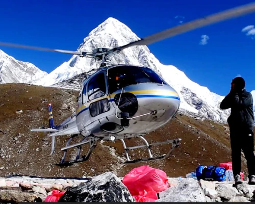 Helicopter Return To Kathmandu On Ebc Luxury Trek