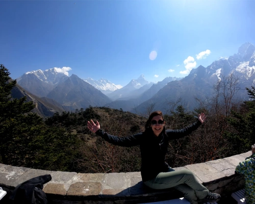 View From Everest View Hotel During The Everest Heli Tour